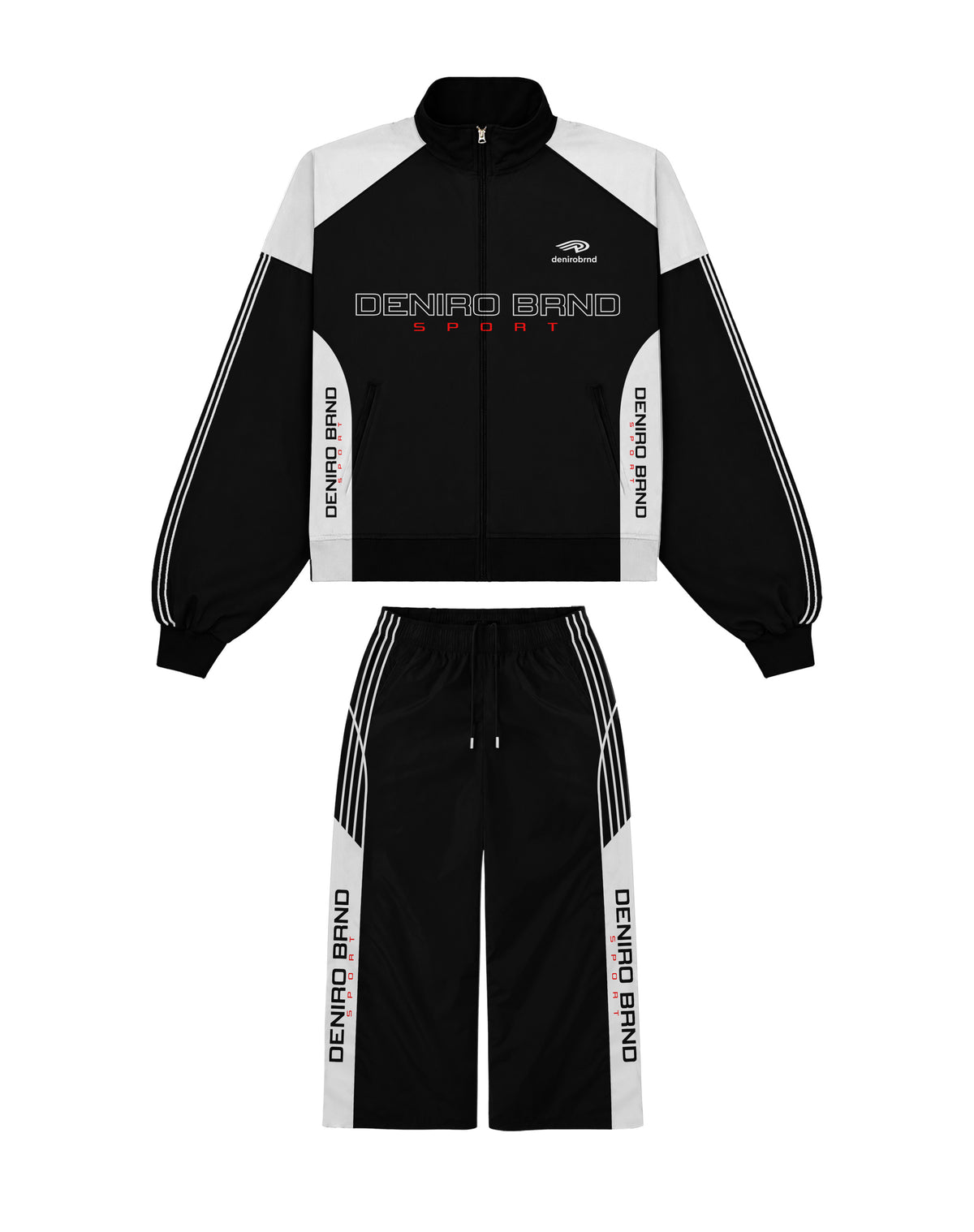 Black Warm Up Tracksuit