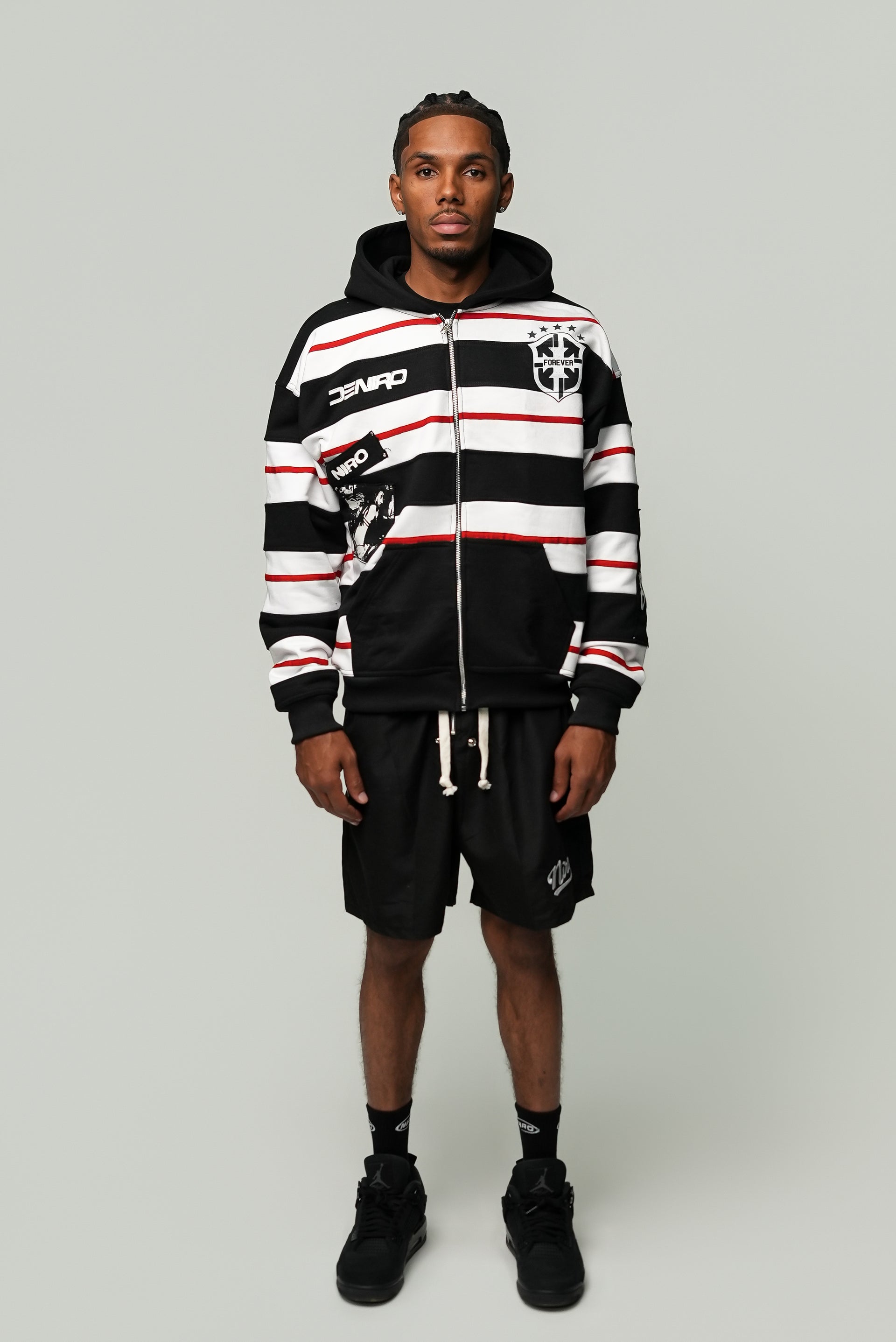 White Panel Zip Up