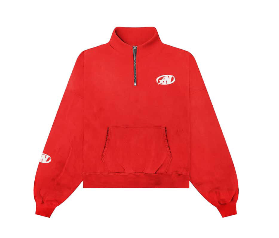 Red Qtr Zip set