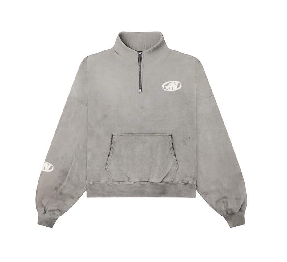 Grey Qtr Zip set
